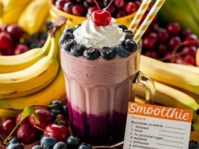 banana and blueberry smoothie